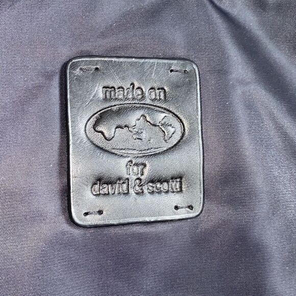 DAVID & SCOTTI Triple Compartment Black Nylon Hobo - Picture 3 of 11